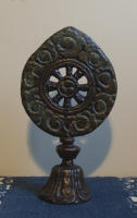 11) Wheel of the Dharma

Bronze
8" tall
$1,000 plus shipping